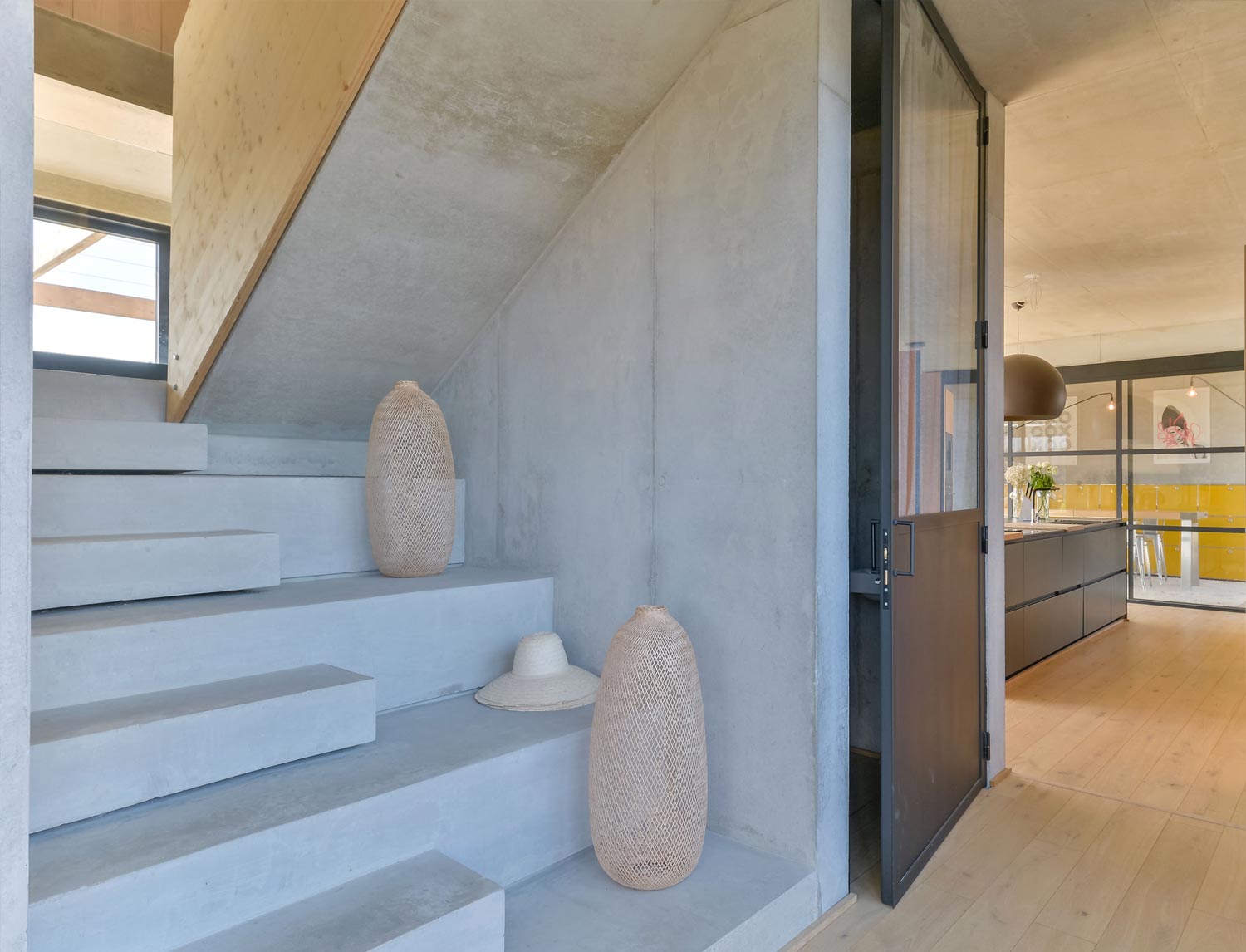 maison architecte design escalier cuisine